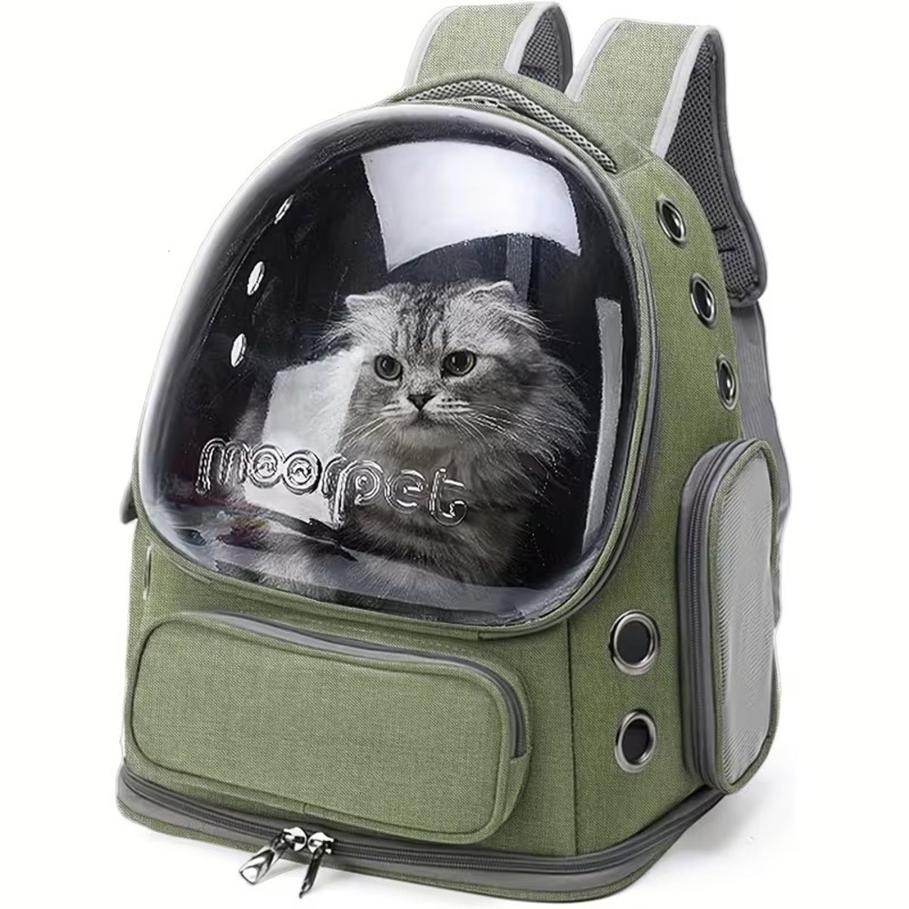 NWT Cawypety Cat Backpack Carrier for Travel Hiking Green Gray Pet X00423DMZH